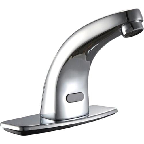 Deck Mounted Chrome Color Brass Automatic Basin Faucet