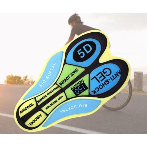 Cycling Shorts Cushion Shockproof 5D Pads Bike Riding Base Cushion Outdoor Underwear Silica Gel Pad Riding Accessories