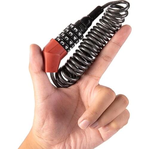 Bicycle Combination Lock Portable Resettable Cable Lock Anti-theft Bike Cable Lock Bicycle Accessories For Motorcycles