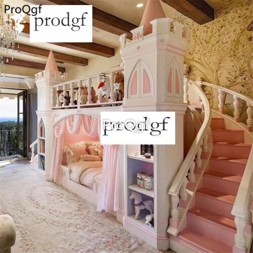 Prodgf 1Pcs A Set Castle love up down Children Bedroom Bed
