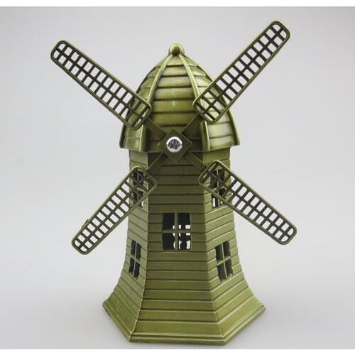 Retro Home & Garden Dutch Metal Windmill Statues Table Window Desktop Home Decoration