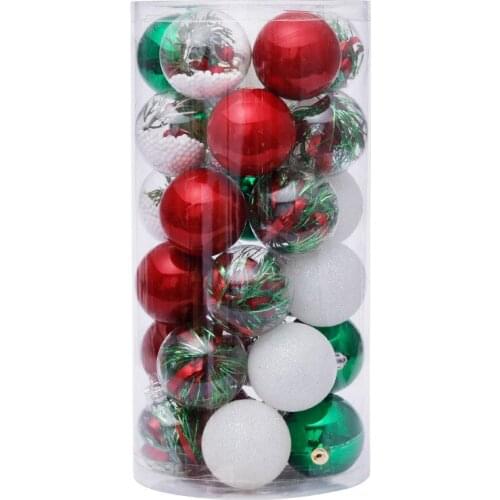 Adornos Navidad 2022 X-mas Tree Decorations Gift New Year Natal 6cm Plastic Christmas Ball