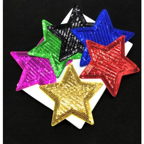 DIY ironing star Patches for clothing DIY iron on sequins parches star appliques embroidery for clothes