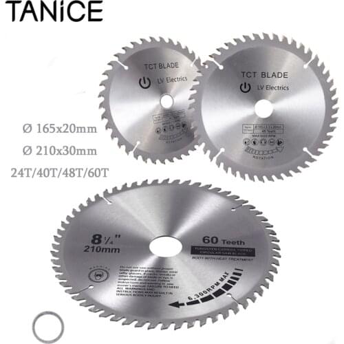 Tanice 165mm 40Teeth 24Teeth 48 Teeth 16mm Bore TCT Circular Saw Blade Disc for Dewalt Makita Bosch Fits Bosch, Makita, Dewalt