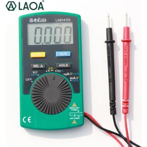LAOA 3-3/4 Thin type Auto-range Multifunction Digital Multimeter Electronic Electrician Pocket Multimeter