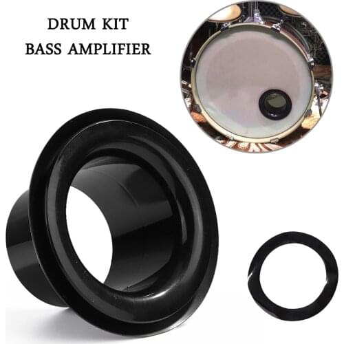 Bass Drum Enhancer Port Insert Enhancement Hole Protector Amplifier Kick Booster Black White Red With Protection Sticker Parts