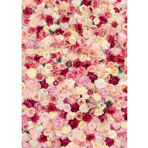 Photography Backdrops Pink White Flowers Valentines Vinyl Photo Studio Backgrounds for Wedding Portrait Photocall Photobooth