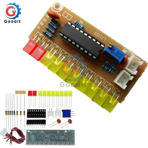 Funny 10 LED Audio Level Indicator LM3915 DIY Kit Electronic Sound Audio Spectrum Analyzer Level Indicator Suite Module