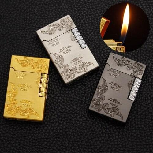 Flints Lighter Fixed Flame Gas Lighter Cigarette Lighters Cigar Smoking Accessories Visible Gas Mens gifts