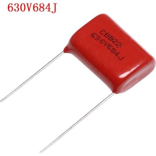 10PCS 630V684J 0.68UF Pitch 20MM 684 630V 680nf CBB Polypropylene film capacitor