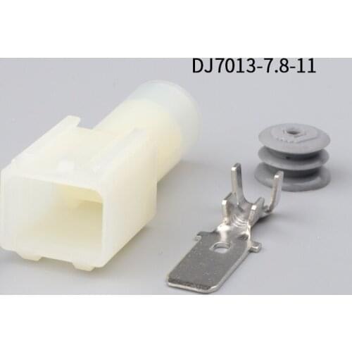 200sets 1 Pin Way 7.8 Series Car Waterproof Sealed Plug Connector Socket with Terminal DJ7013-7.8-11 DJ7013-7.8-21