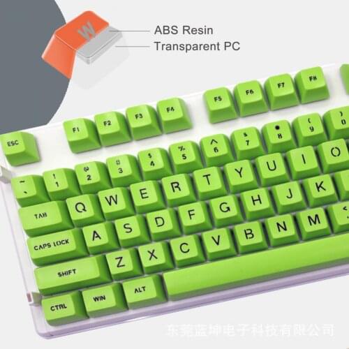 108Pcs Backlight Solid Color ABS Key Caps Replacement for Mechanical Keyboard Key Caps Replacement for Mechanical Keyboard