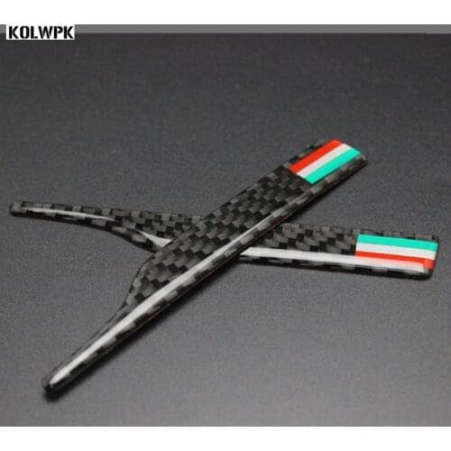 2 pcs High quality Carbon Fiber Rearview Mirror Sticker for Alfa Romeo Fiat Ferrari Maserati Anti-scratch Strip Car Styling