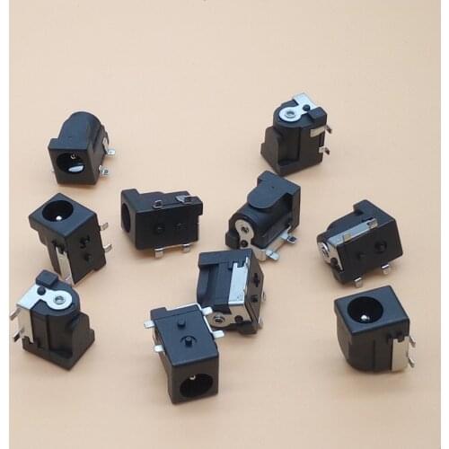 20Pcs SMD DC-005 DC-050 DC Power Jack Socket Connector DC005 5.5*2.1mm 2.1 socket Round the needle