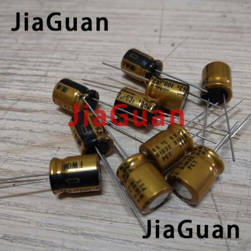 20pcs NEW NICHICON FW 100UF 63V 10X12.5MM audio 100UF/63V Electrolytic Capacitor 63V100uF filter amplifier 63V 100UF