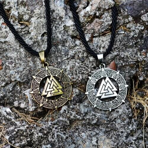 2018 Vintage Gold Color OM Viking Amulet Totem Pendant Collar Choker Necklace Chain For Women Fashion Jewelry MotherDay Gift