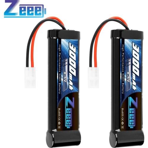 2units Zeee 8.4V 3000mAh RC Battery High Power NiMH Battery with Tamiya Plug for RC Car LOSI Associated HPI Tamiya Kyosh