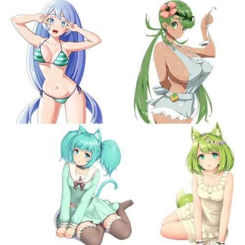 Three Ratels bikini girl lovely Sexy girls PVC Anime sticker for car hood laptop motor gift home decora decals