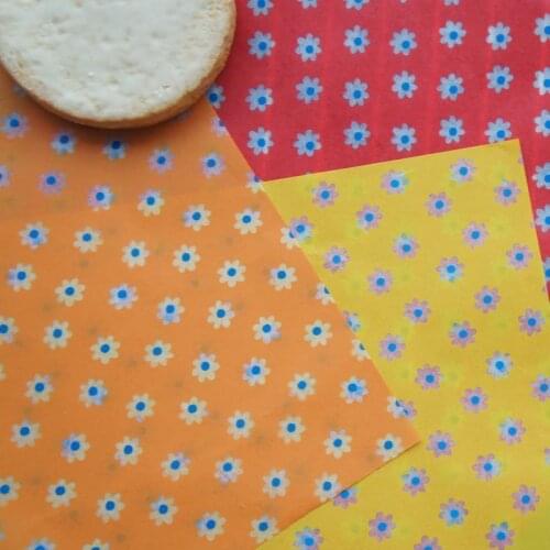 New 22*25cm 50pcs 3 color mix flower Wrapping Paper as Soap Making food canke cake packaging