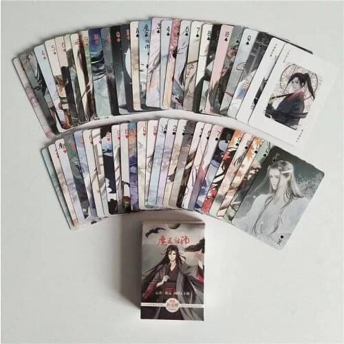 Cultivation Wei Wuxian Paper Poker Desk Playing Cards Board Creative Toy Cosplay Xmas Gift The Untamed Grandmaster of Demonic