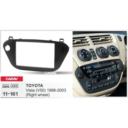 CARAV 11-161 Top Quality Radio Fascia for TOYOTA Vista (V50) 1998-2003 (Right wheel) Stereo Fascia Dash CD Trim Installation Kit