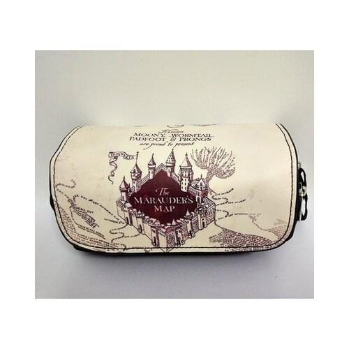 Harried Series Pencil Case Double Zipper Pencil Case Potter Hogwartz Hermione School of Witchcraft and Wizardry Pencil Case