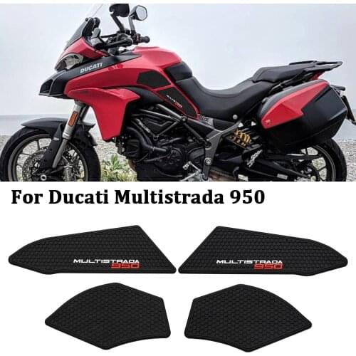 For Ducati Multistrada 950 950S 2019-2021 Motorcycle Non-Slip Side Fuel Tank Stickers Waterproof Pad Rubber Sticker