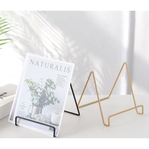 Geometric Desktop Placement Stand Mobile Phone Book Newspaper Collection Storage Rack Magazine Display Holder
