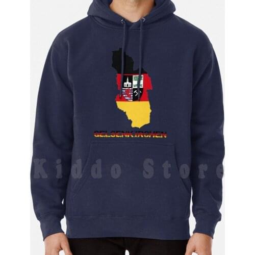 Carte / Blason De Gelsenkirchen Inscription Hoodies Long Sleeve Schalke 04 Rhénanie Du Nord Westphalie Plan