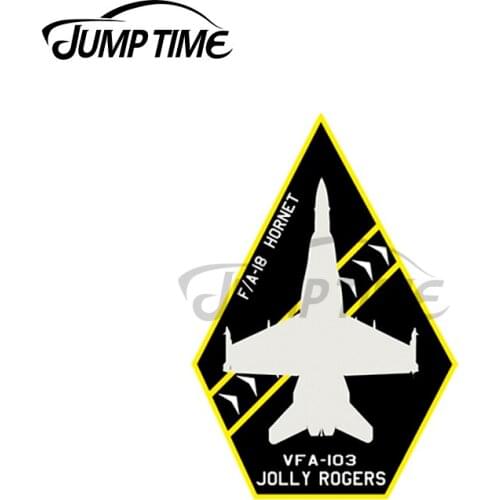 JumpTime 13 x 3.5cm VFA-103 Jolly Rogers FA-18 Hornet Car Stickers and Decals Fashion 3D Custom Printing Vehicle VAN Decoration