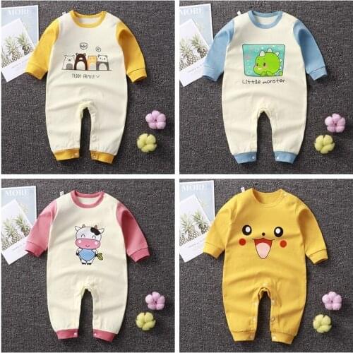 2021 New Born Baby Jumpsuit Spring/autumn Baby Clothes Toddler Long Sleeve Climb Clothing Cute Cartoon Infantil Onesie