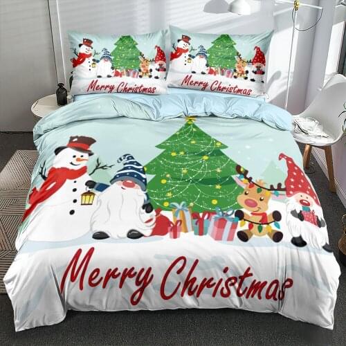 3D Duvet/Quilt Cover Sets Bedding Sets Linens Bed Quilt Covers Pillowslips King Queen Full Double Size Christmas Bedclothes