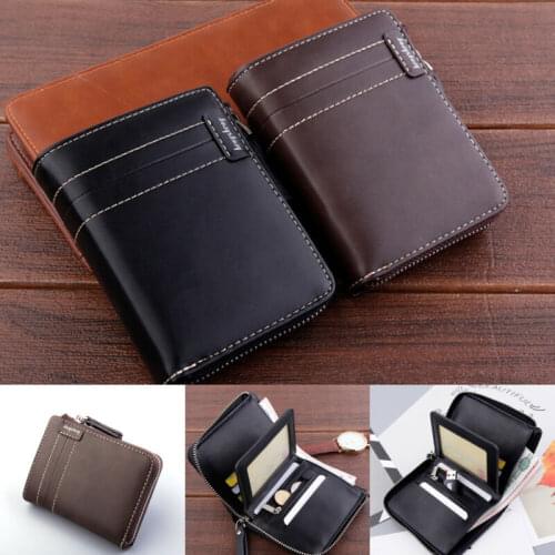 Vintage Small Mens Short Wallets Bifold Slim Card Holders for Men Casual Coin Purse Pu Leather Business Credit Card Case Man