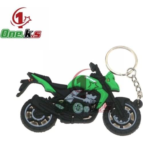 【Buy three get one free】Rubber Motorcycle Key Ring Key Chain cool keychain 3D Soft For KAWASAKI Locomotive model