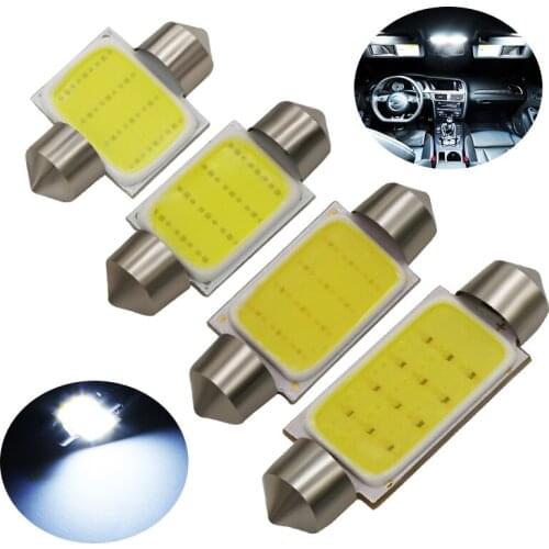 1pcs Dome Light 31mm 36mm 39mm 41mm Car COB Interior Car LED Bulbs Lamp Interior Dome Lights Plate Lamps Bulb 12V