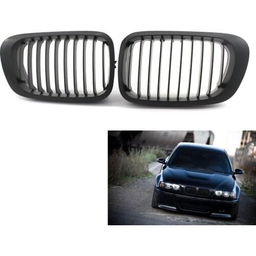Matte Black Front Kidney Sport Grille for BMW E46 2 Door Coupe Convertible 98-02