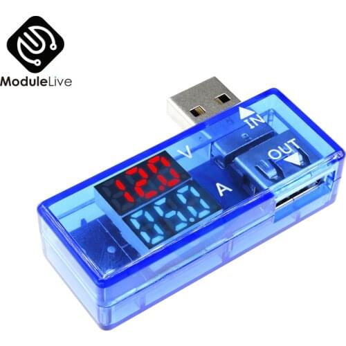 Mini 5V Red Blue USB Current Voltage Meter Tester Ammeter Voltmeter Detector Digital Display Mobile Phone Power Charger Doctor