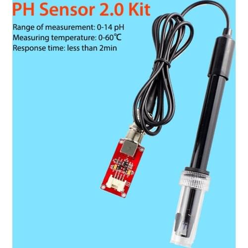 Elecrow Electronic DIY Kit Crowtail PH Sensor 2.0 Kit Used to Test PH Value of the Aqueous Solution for Environmental Monitoring