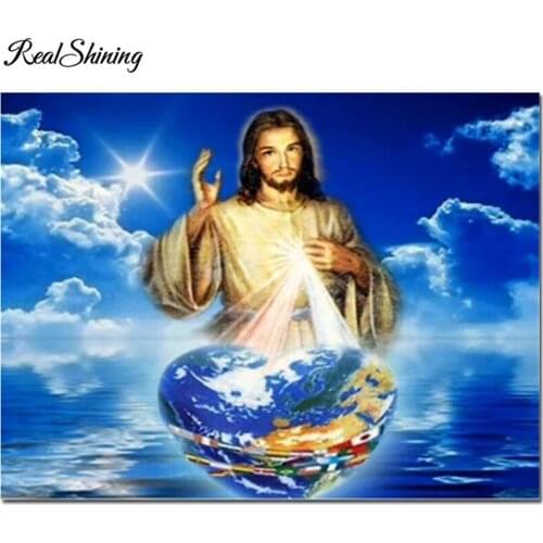 Jesus christianity Cross Stitch Kit DIY Diamond Embroidery religious god Full Square/round Diamond Painting Mosaic Decor FS6609