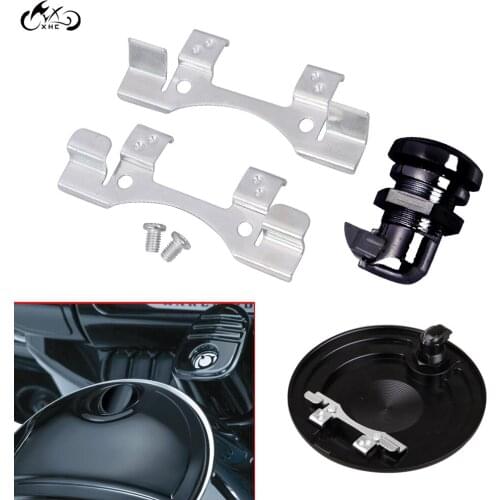 Motorcycle Fuel Door Push Button Gas Oil Cap Tank For Harley Touring Road Electra Street Glide 1992-2016 FLHX FLTR FLHT FLHS