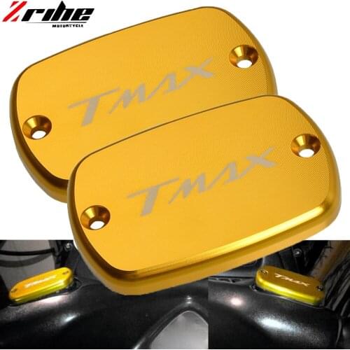 New 6 Colors Available Motorcycle CNC Aluminum Brake Fluid Fuel Reservoir Tank Cap Cover For YAMAHA TMAX 500 TMax 530 TMAX530