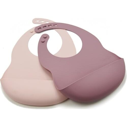 Newborn Baby Bib BPA Free Solid Silicone Feeding Tableware Adjustable Drooling Babador Burp Infant Toddler Feeding Bibs