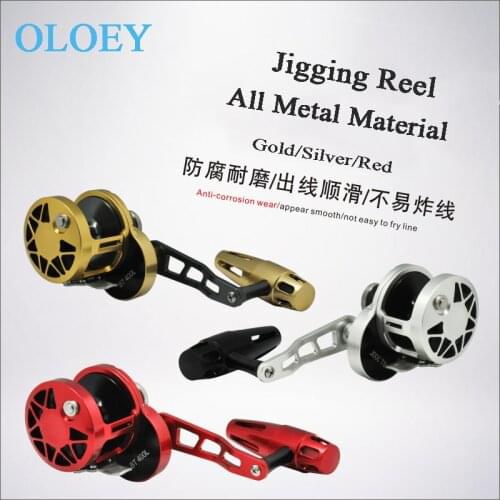 OLOEY BT Slow Jigging Reel Saltwater Fishing High Speed 6.0:1 Narrow Spool Sea Fishing Super Light Comparable to Shimano Avet