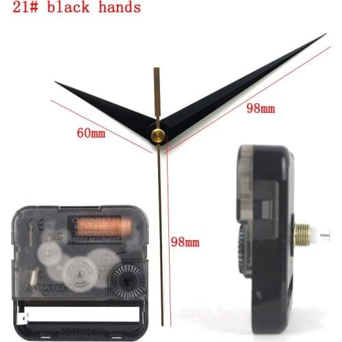 Ostar Silent Movement Plastic quartz clock mechanism with 21# black hands Clock Accessory Quartz DIY Clock kits F333