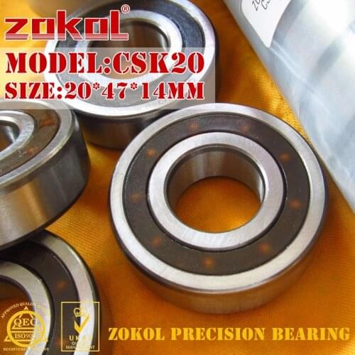 ZOKOL bearing CSK20 CSK20PP 6204 One Way Clutch Bearing 20*47*14mm
