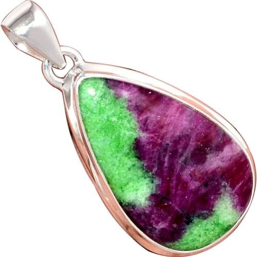 RUBY ZOSITE Pendant 925 Sterling Silver, Total Length : 43 mm, AP7137