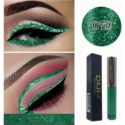 16 Colors Liquid Eyeliner Pen Waterproof Quick Drying Eye Liner Pencil Shimmer Glitter 3D Eyeshadow Eye Makeup Cosmetic Tools