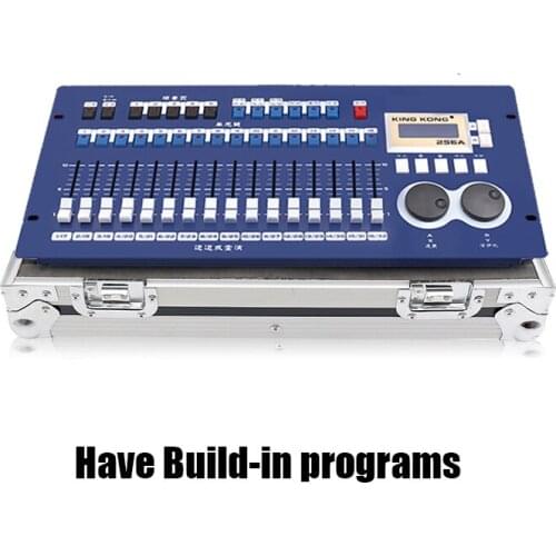 Professional DMX 512 Controller Kingkong 256A Dmx Master Console With Flycase Have Built-in Program Easy Use For Stage Lighting