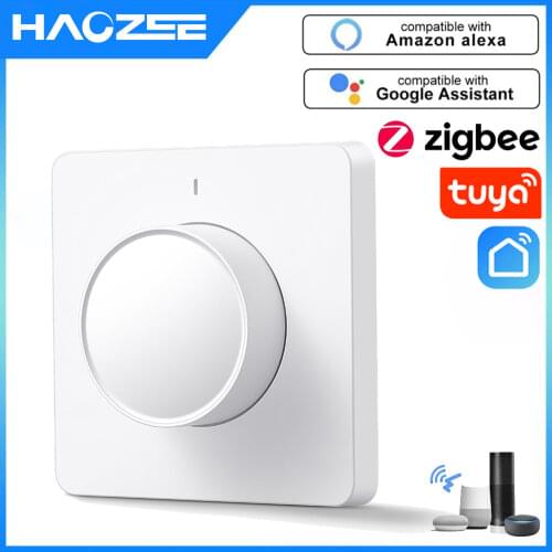 Tuya Zigbee Smart Dimmer Switch Remote Control Rotary Dimmer Control Compatiable With Alexa Google Home Assitant