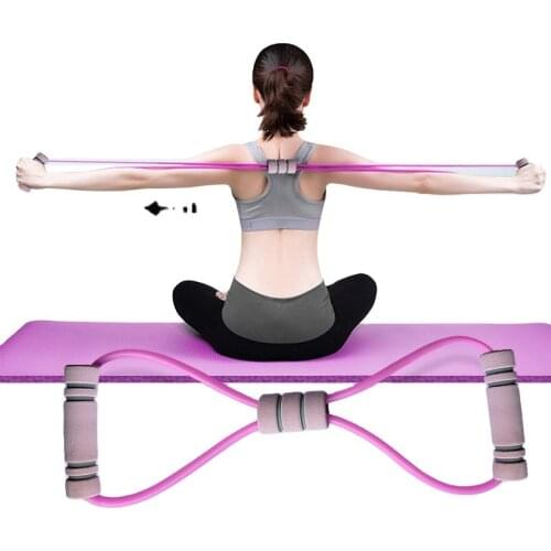 Eight Yoga Character Stretcher for Girls Eight Character Latex Open Shoulder Arm Stretch Home Man Back Chest Yoga Bodybuilding